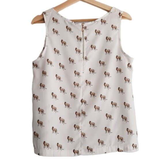 FOREVER 21 | Cheetah Print Light Tank Top Wild Cat Novelty Pattern Sz M Flawed - Picture 7 of 13